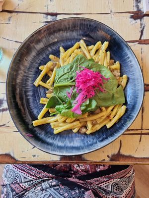 Pasta at La Mujer de Verde in Mallorca