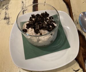 Coconut cream  at La Mujer de Verde in Mallorca