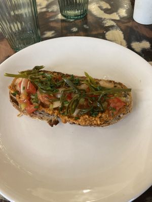 Bruschetta de sobresada  at La Mujer de Verde in Mallorca