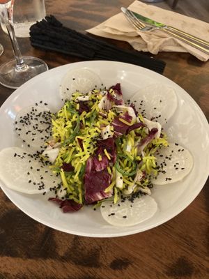 Radish salad  at La Mujer de Verde in Mallorca