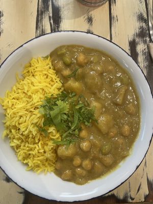 Chickpeas curry  at La Mujer de Verde in Mallorca