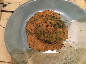 Champiñón relleno de mijo  at La Mujer de Verde in Mallorca