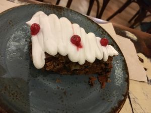 Carrot cake  at La Mujer de Verde in Mallorca