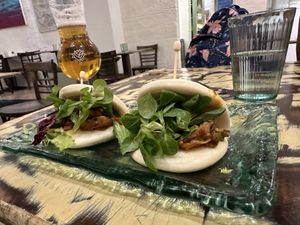 Pulled Pork Baos  at La Mujer de Verde in Mallorca