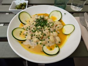 Gnocchi main dish at La Mujer de Verde in Mallorca