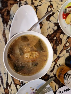 Miso soup at La Mujer de Verde in Mallorca