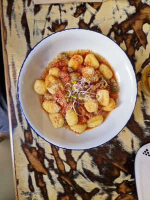 Gnocchi at La Mujer de Verde in Mallorca