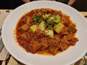 Vegan stew at La Mujer de Verde in Mallorca