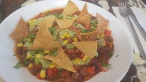 Bean enchilada (more like nachos to me 🤔 ) at La Mujer de Verde in Mallorca