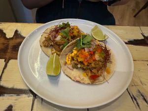 Vegan pulled pork taqueria at La Mujer de Verde in Mallorca