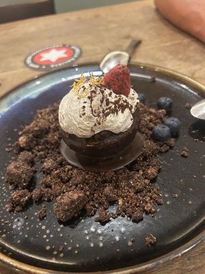 Ferrero Rocher/bueno dessert   at La Mujer de Verde in Mallorca