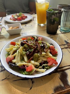 sicilian noodle salad  at La Mujer de Verde in Mallorca