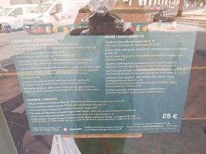 Karte at La Mujer de Verde in Mallorca