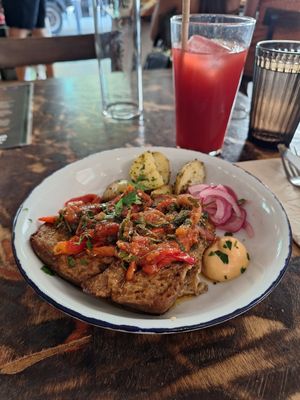 Seitan Steak at La Mujer de Verde in Mallorca