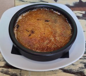 Dessert: grandmas custard at La Mujer de Verde in Mallorca