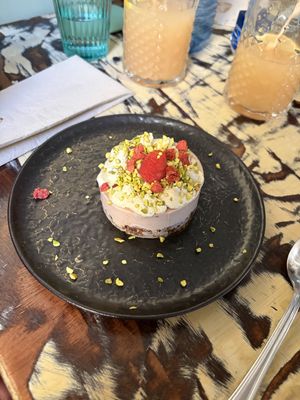 Pistachio cheesecake  at La Mujer de Verde in Mallorca