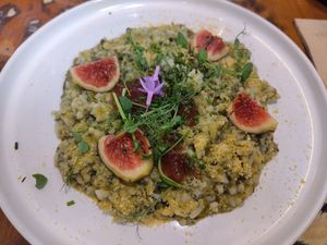 "Creamy rice" (a little bland) at La Mujer de Verde in Mallorca
