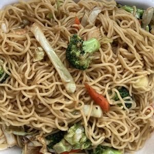 Tofu and Vegetables Yaki Soba (tofu was under the noodles) at Oko Sushi in Jackson