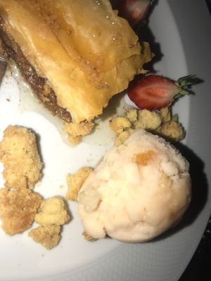 Vegan baklava  at Oskars in Kefalonia