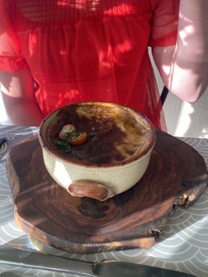 Vegan mousaka   at Oskars in Kefalonia