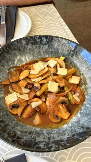 Mushroom and „Asparagus"  at Oskars in Kefalonia