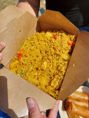 Pineapple fried rice w/ tofu at 123 Thai Food in Port Townsend