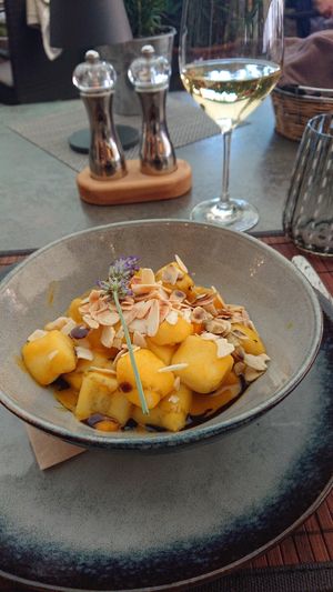 Gnocchi alla zucca gratinati at Zum Turm in Kastelruth