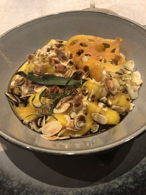 Potato gnocchi with almonds   at Zum Turm in Kastelruth