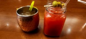 Moscow mule and bloody mary at Clay Oven in Vacaville