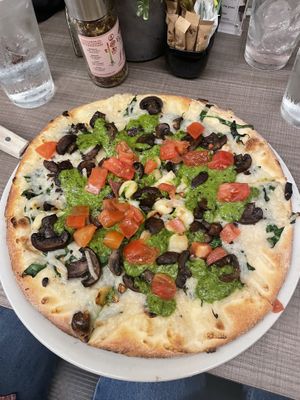 Vegan funghi florentine pizza   at Picazzo's Healthy Italian Kitchen in Gilbert