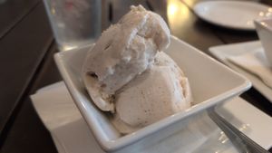 Vanilla gelato at Wallace's at the Greenhouse in Homosassa