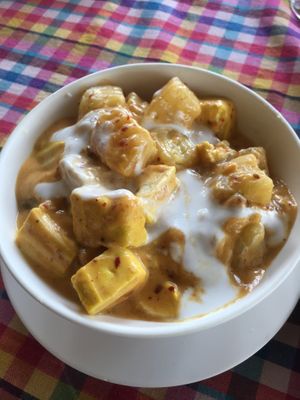 Massaman curry with tofu  at Pawn's Restaurant in Khao Sok