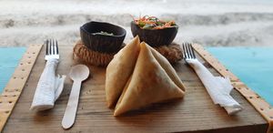 Samosas at Sativa Café Zanzibar in Zanzibar