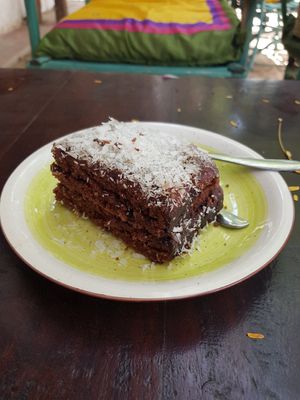 Chocolate fudge cake at Tribearth  in Diani Beach