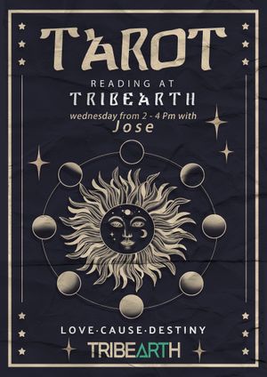 Join us for a tarot reading every Wednesday with Jose! at Tribearth  in Diani Beach