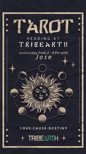 Join us for a free tarot reading every Wednesday with Jose!

*

Entry: Free
Time: 2pm to 4pm
📌 Venue: Tribearth Diani Beach, located between Kaskazi Beach Resort and The B at Tribearth  in Diani Beach