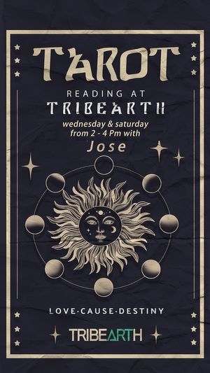 Free tarot Reading is back! 

Join us for a tarot reading every Wednesday and Saturday with Jose!

*

Entry: Free
Time: 2pm to 4pm
📌 Venue: Tribearth Diani Beach at Tribearth  in Diani Beach