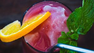 Hibiscus & Orange Iced Tea Served With Homemade Syrup at Tribearth  in Diani Beach