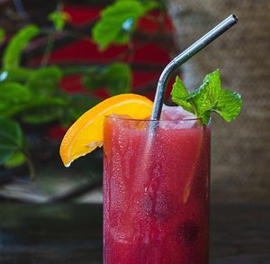 Hibiscus & Orange Iced Tea Served With Homemade Syrup at Tribearth  in Diani Beach