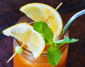 Fresh Lemon Iced Tea Served With Homemade Syrup at Tribearth  in Diani Beach