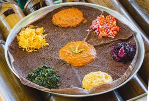 We have a combi of Beyaybetu - misir (red lentils), alech (carrots & potatoes ), and keysir (beets & tomato salad ) and much more you will love! at Tribearth  in Diani Beach