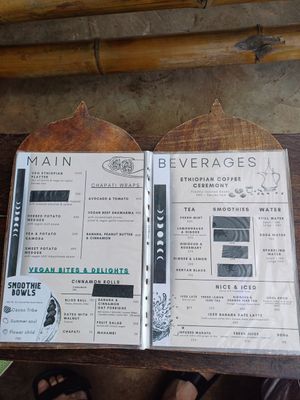 Menu at Tribearth  in Diani Beach