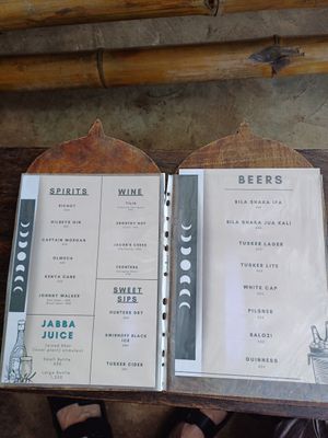 Menu at Tribearth  in Diani Beach