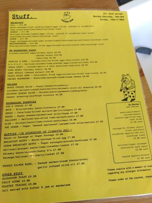 Food menu (March 2024) at Little Yellow Pig in Chester
