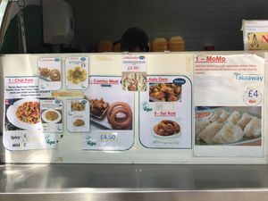 Menu from the food truck at Nepalese Fast Food  in Folkestone