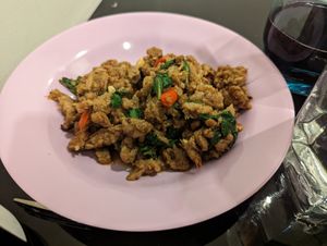 Ka prow beef at Loving Hut - Ram-Intra 51 in Bangkok