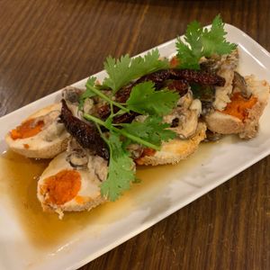 Soy version of “thousand year” egg at Loving Hut - Ram-Intra 51 in Bangkok