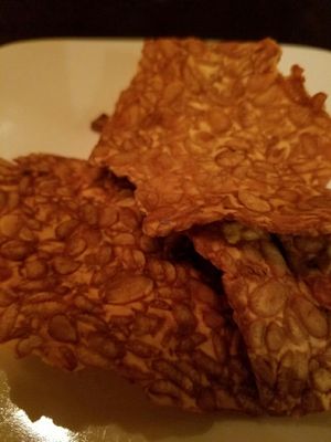 House-made tempeh chips at Bandung Indonesian Restaurant in Madison