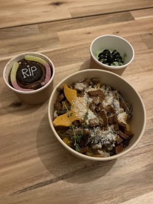 Pumpkin risotto, spinace dip and oreo tiramisu  at SOFT in Beringen