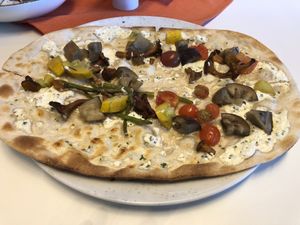 Flammkuchen at the hotel spa at Strandhotel Restaurant in Weissensee